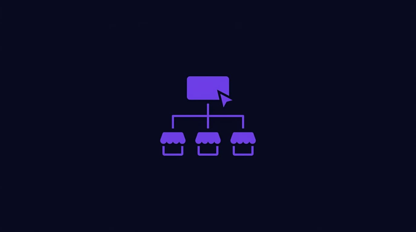 Domain marketplace comparison showing multiple platform logos with buyer and seller icons