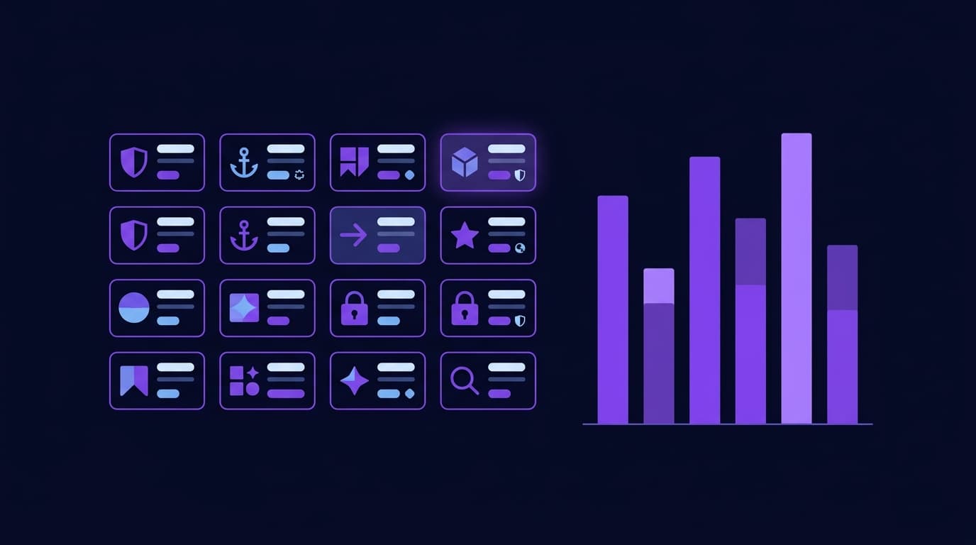 Spreadsheet and dashboard showing a large domain portfolio with categories and values