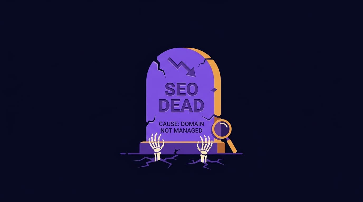 SEO analyst reviewing Wayback Machine history and backlink data for a purchased expired domain
