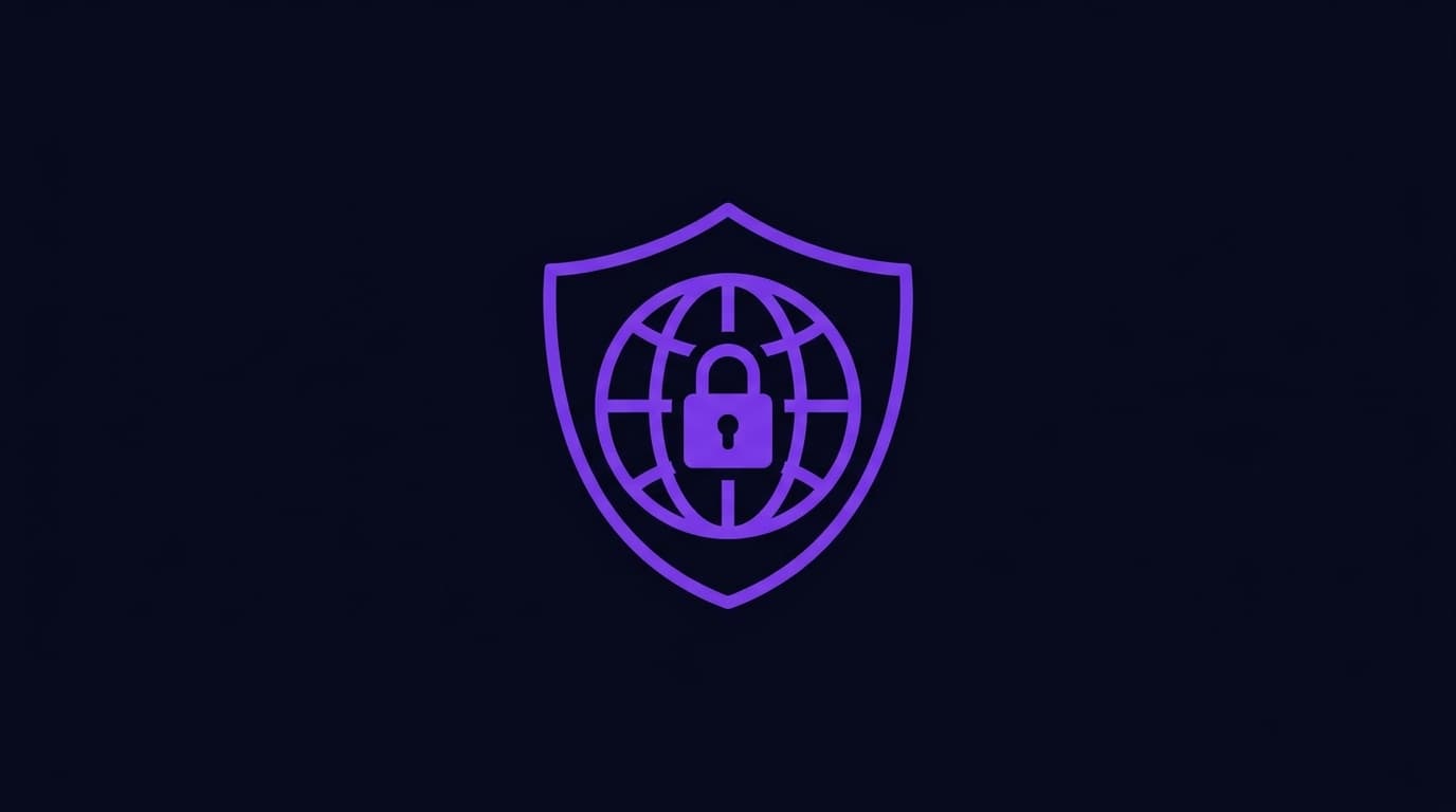 Shield icon protecting DNS query traveling between device and encrypted resolver
