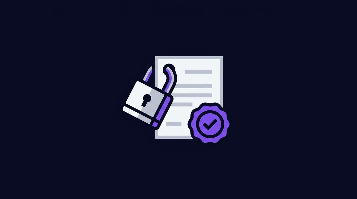 Padlock icon with SSL certificate details showing encryption and domain verification