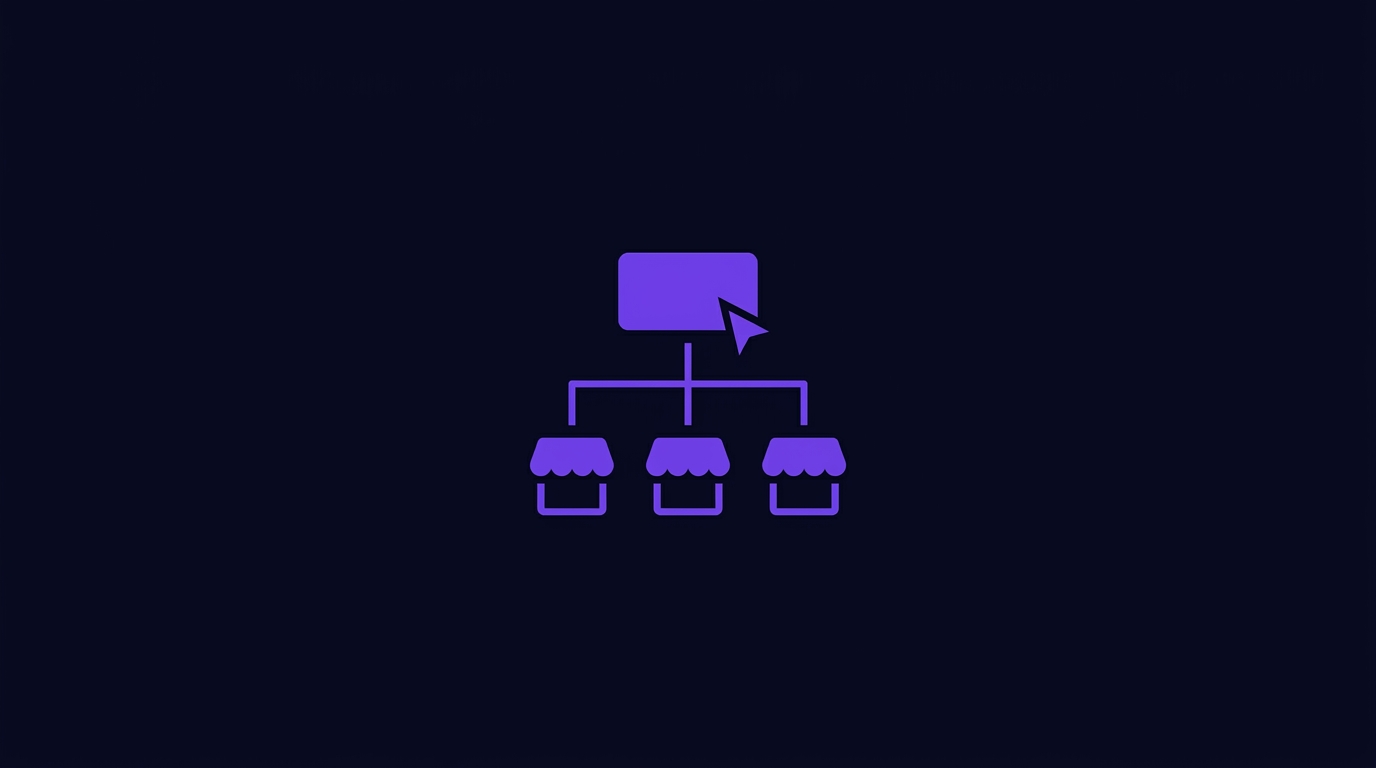 Domain marketplace comparison showing multiple platform logos with buyer and seller icons