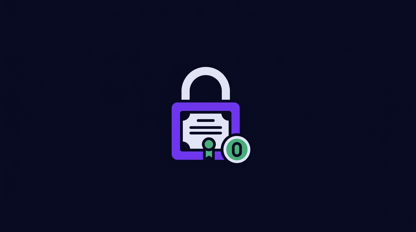 SSL certificate padlock with Let's Encrypt logo showing free certificate installation