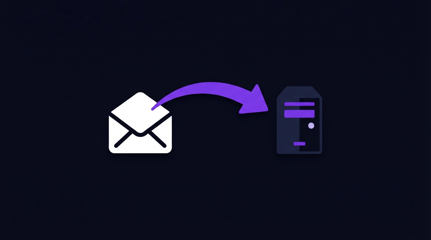 Diagram showing email being routed through MX record to correct mail server
