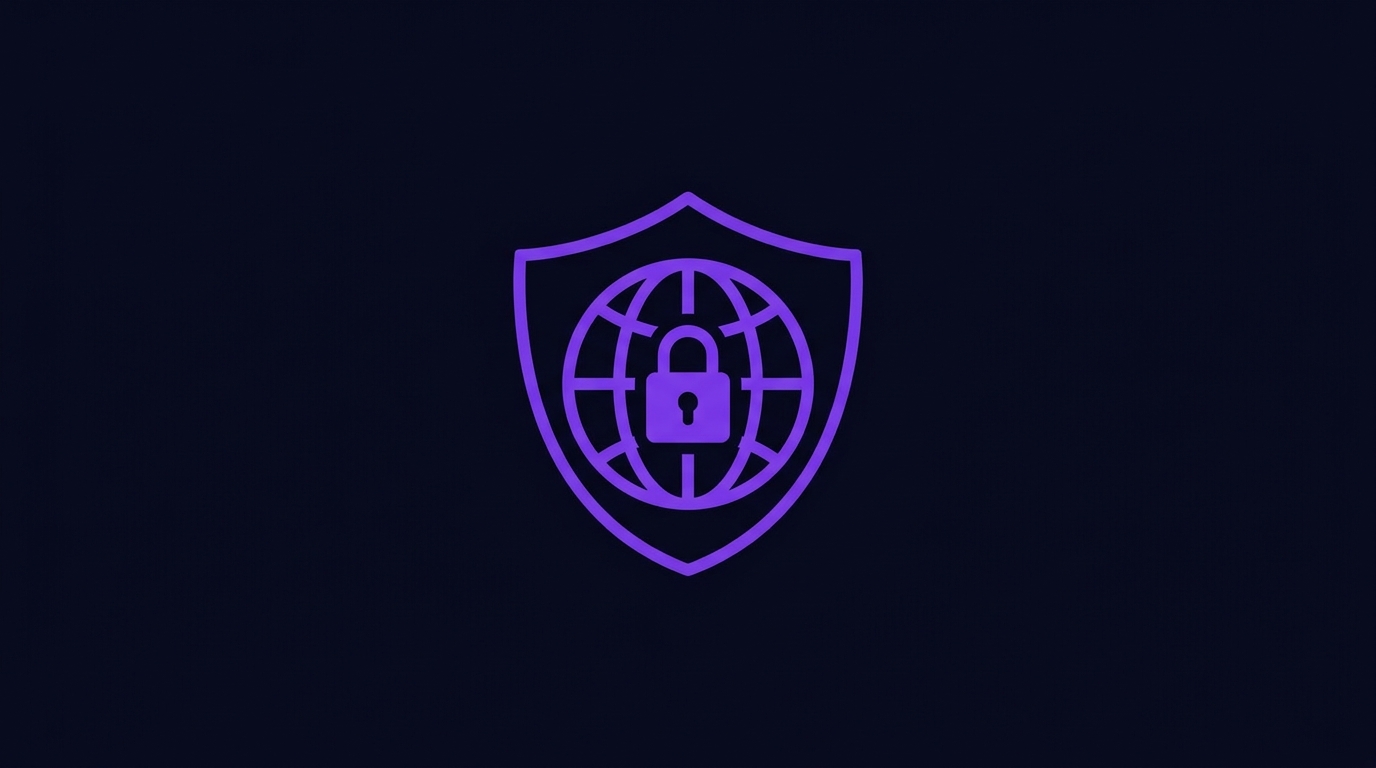 Shield icon protecting DNS query traveling between device and encrypted resolver